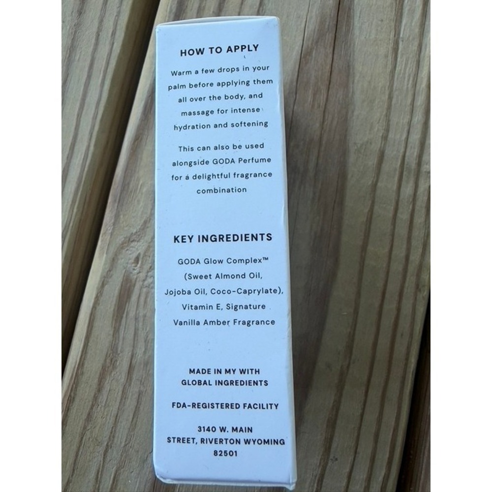 GODA Silk Body Oil - New in Package 1.7 oz 50mL jojoba almond vitamin E - Picture 6 of 6